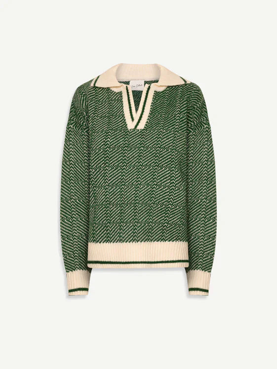 Mune | Knitted Sweater with Contrast Collar Casual Fit Timeless and Comfortable