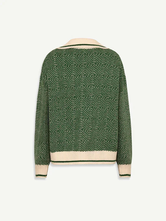 Mune | Knitted Sweater with Contrast Collar Casual Fit Timeless and Comfortable