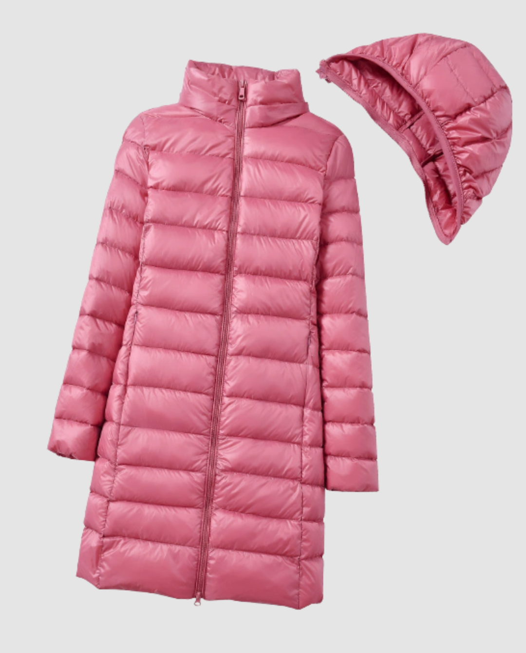 Women's ultra-light down jacket with hood