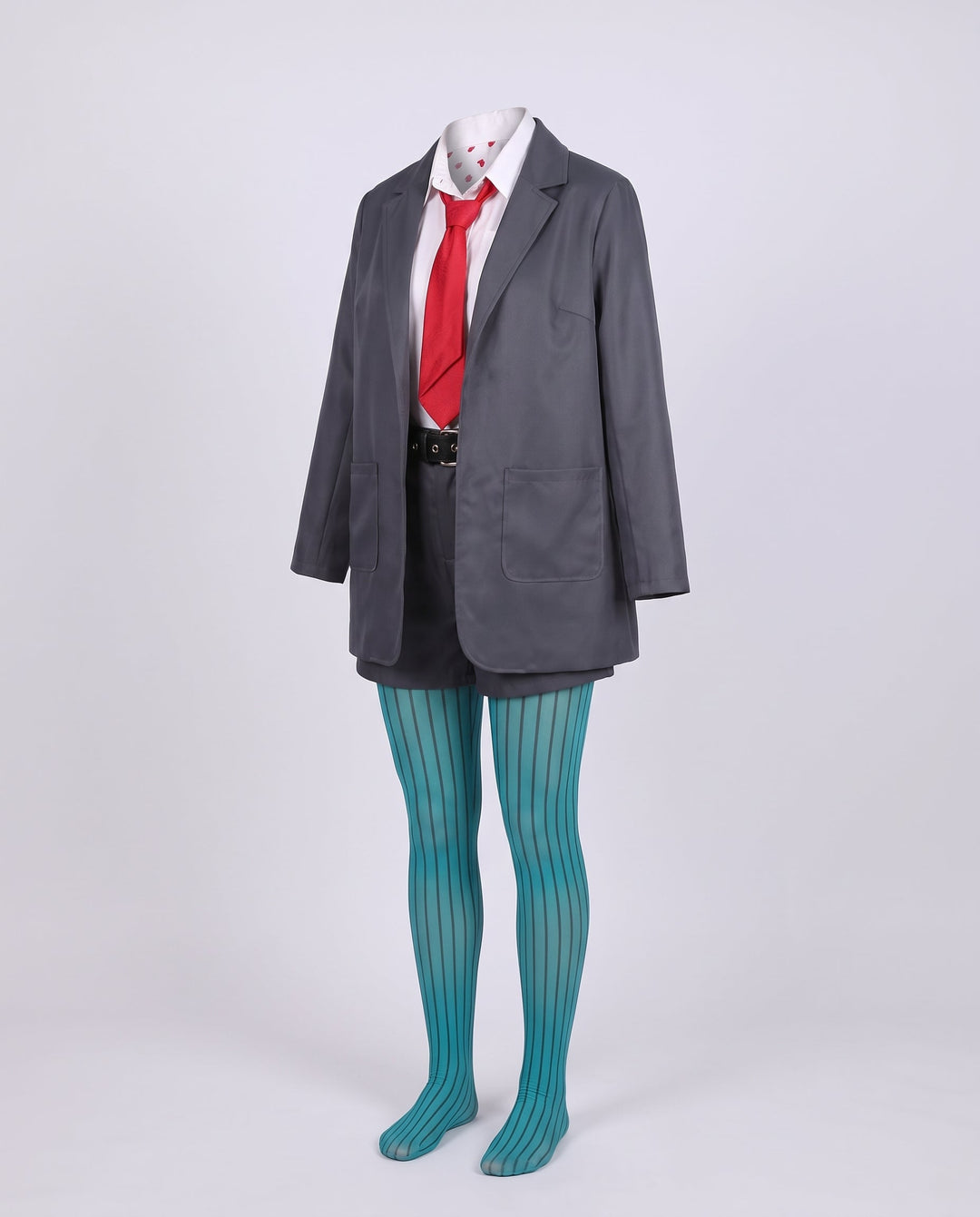 Women elegant suit costume set with blazer, tie and shorts Mune Fashion