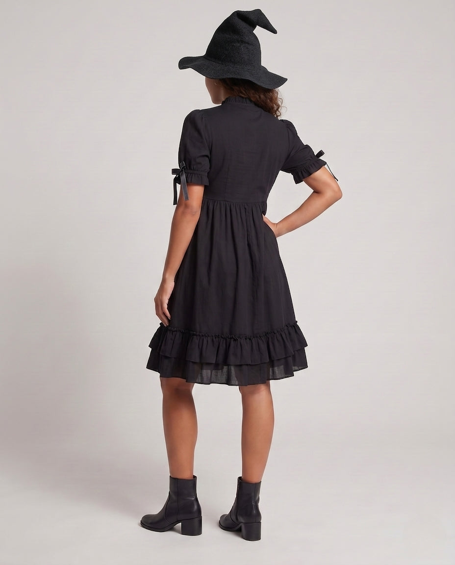 Ladies playful ruffle detail dress Mune Fashion
