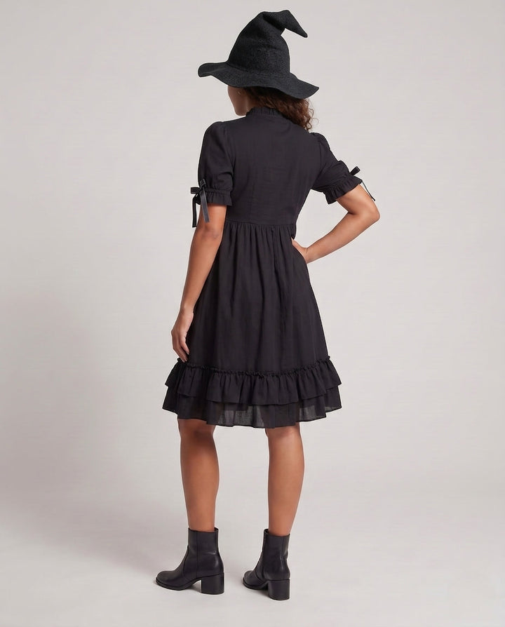Ladies playful ruffle detail dress Mune Fashion