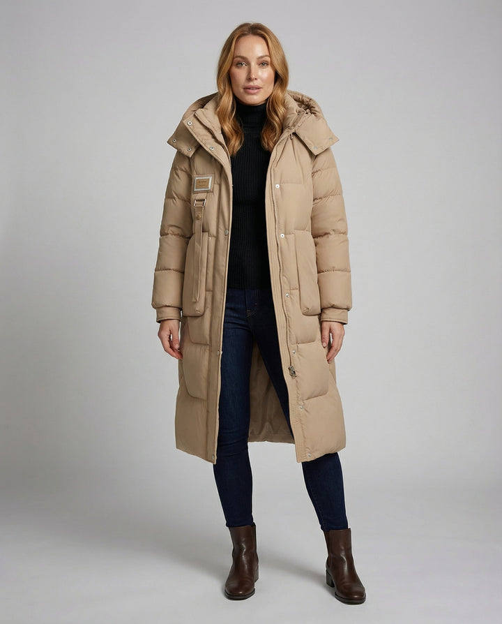 Winter coat ladies hood