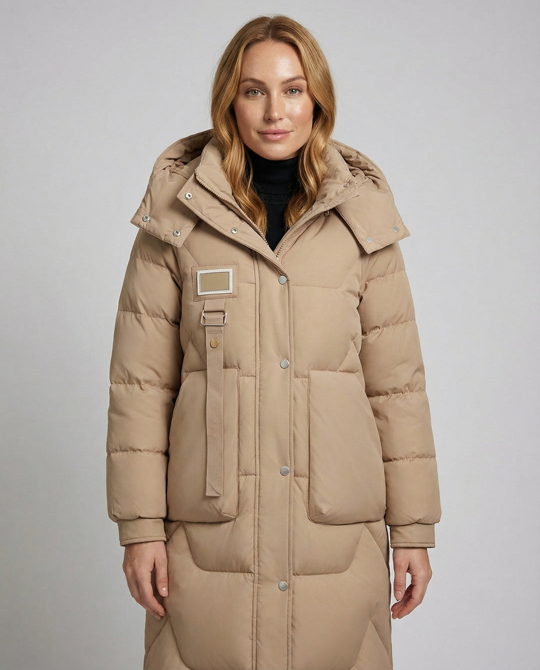 Winter coat ladies hood