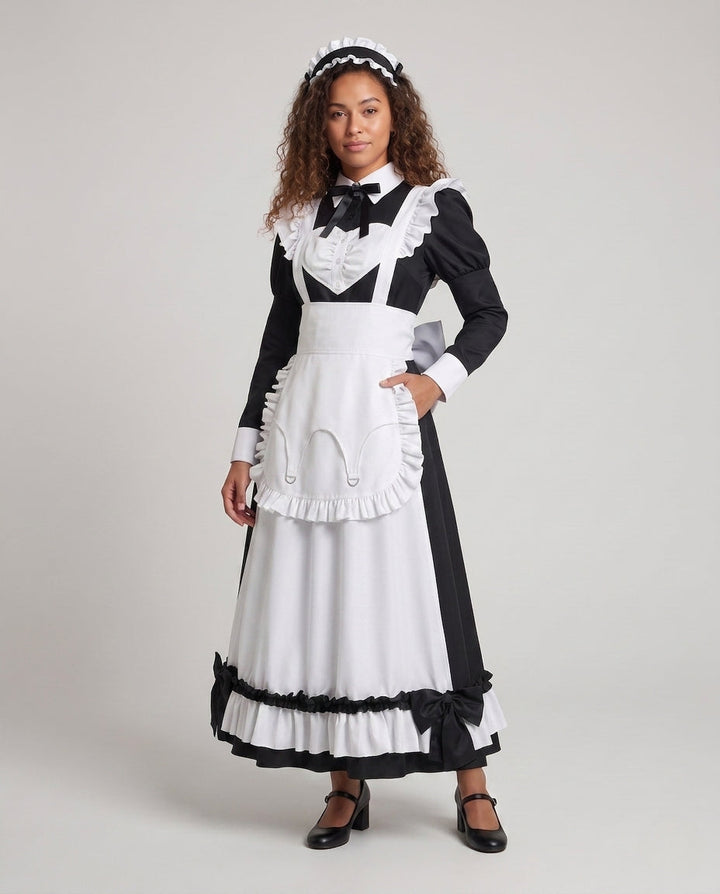 Women Elegant Costume Dress with Lace and Ruffle Details Mune Fashion