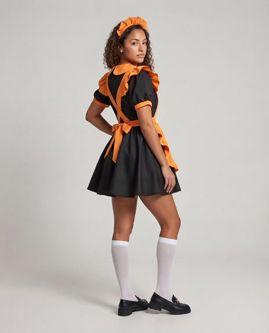 Women's playful maid dress with ruffle details Mune Fashion