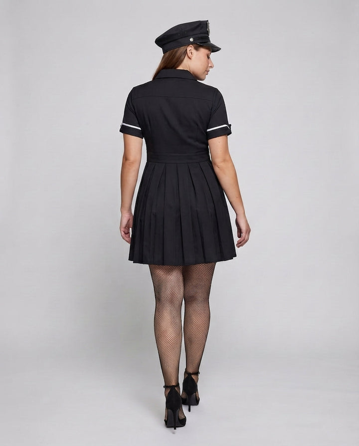 Women's Police Costume Dress with Chic Cut Mune Fashion