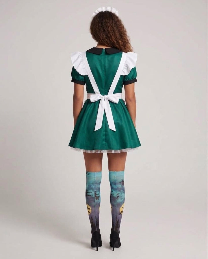 Women's Halloween Costume with Playfully Designed Apron and Elegant Details Mune Fashion