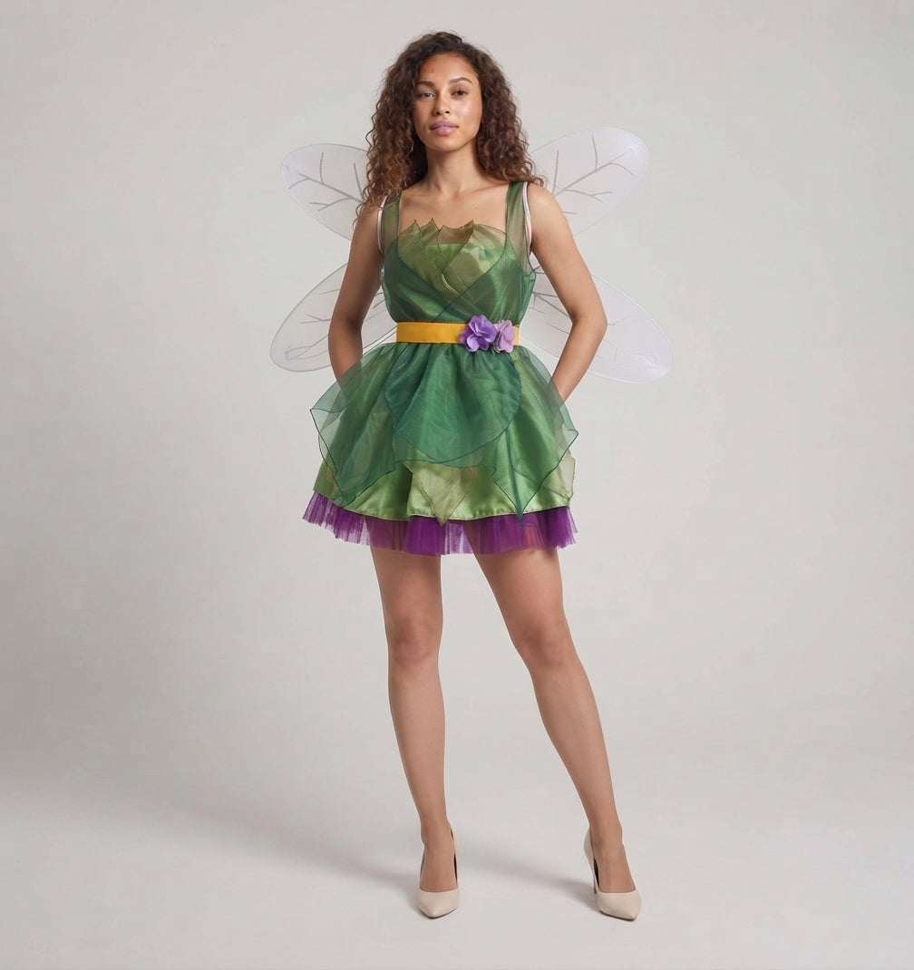 Women's Enchanting Fairy Costume with Transparent Wings Mune Fashion