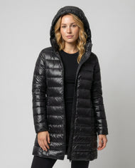 Women's ultra-light down jacket with hood