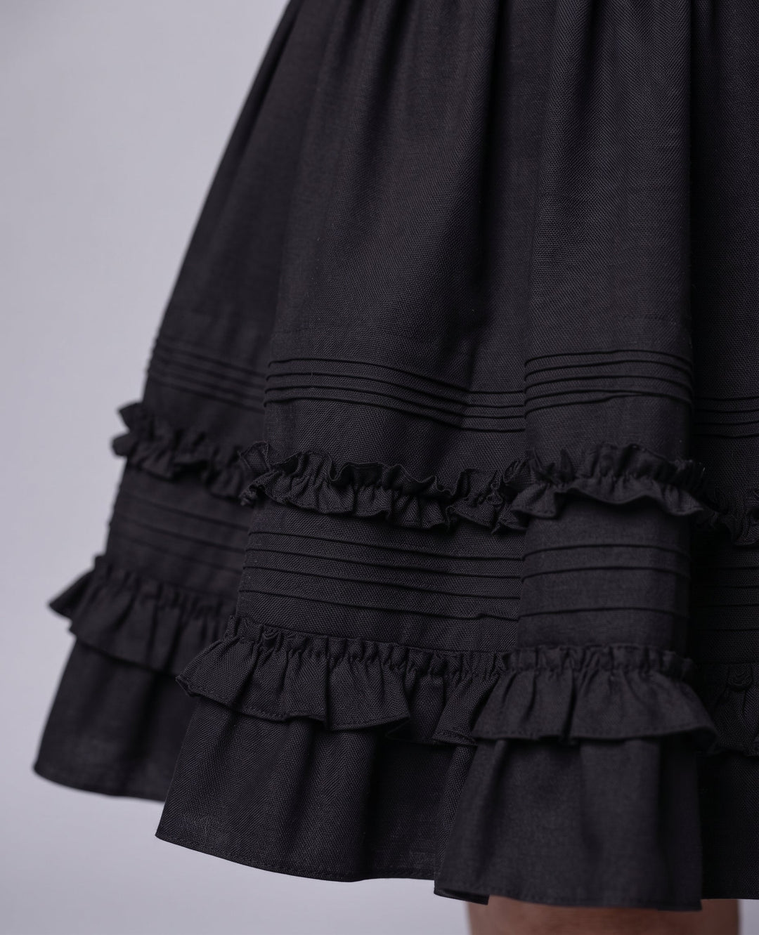 Women's A-line skirt with voluminous ruffles and elastic waistband Mune Fashion