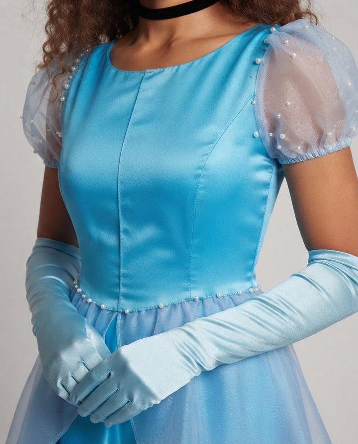 Women's enchanting ball gown with elegant overlay Mune Fashion