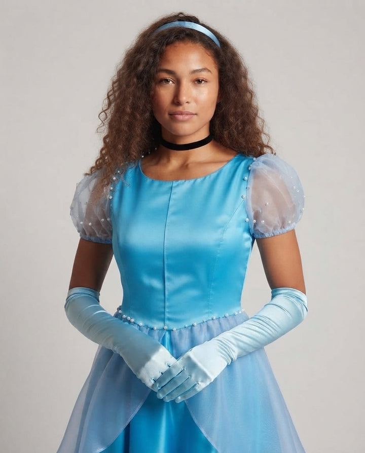 Women's enchanting ball gown with elegant overlay Mune Fashion