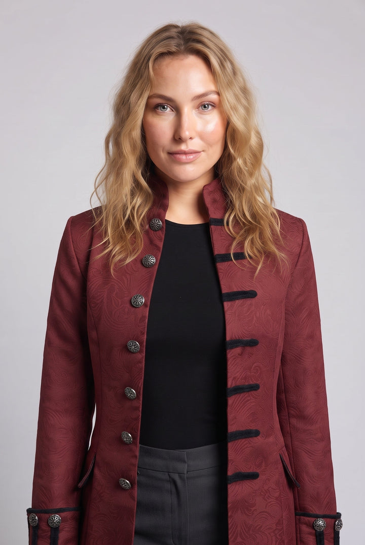 Ladies elegant tailcoat with elaborate jacquard pattern Mune Fashion