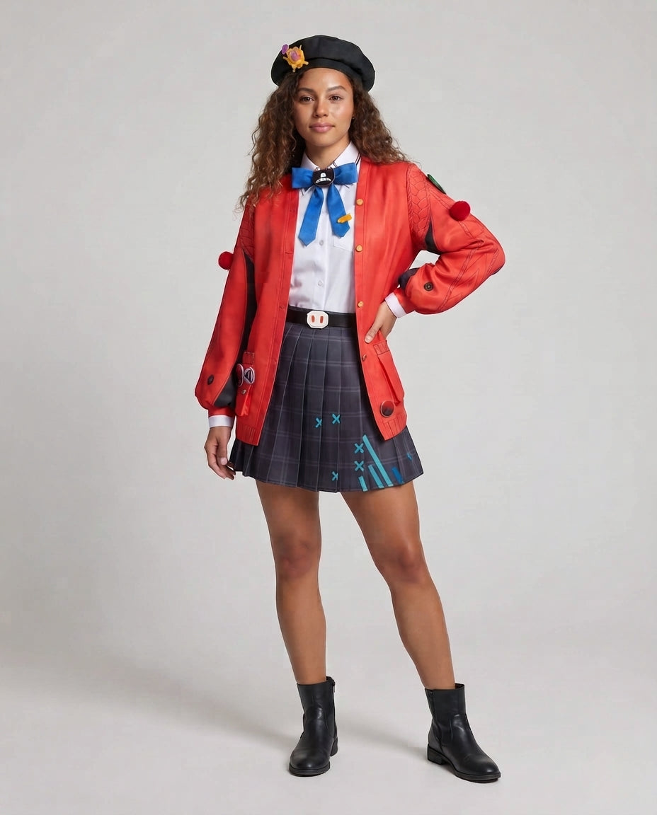 Women's Cosplay Costume Set with Stylish Jacket and Skirt Design Mune Fashion