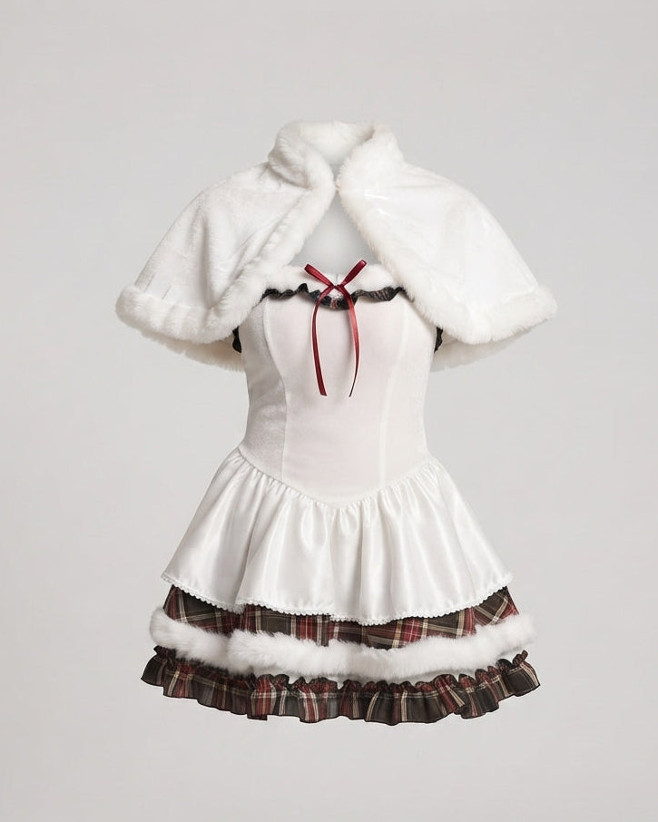Ladies costume dress with cat ears and ruffle details Mune Fashion