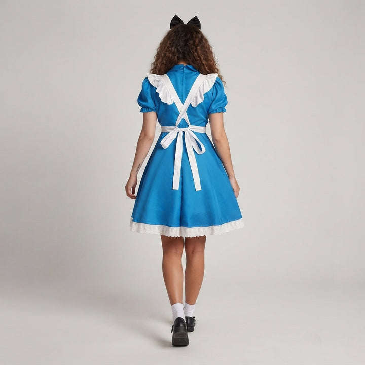 Women's Retro Costume Dress with Ruffle Details Mune Fashion