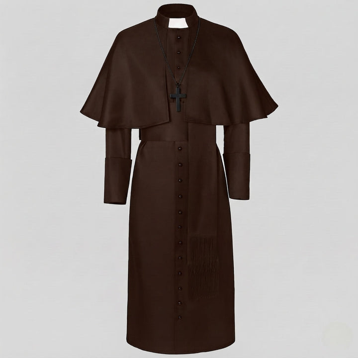 Women's Liturgical Robe with Elegant Collar and Stylish Cloak Mune Fashion
