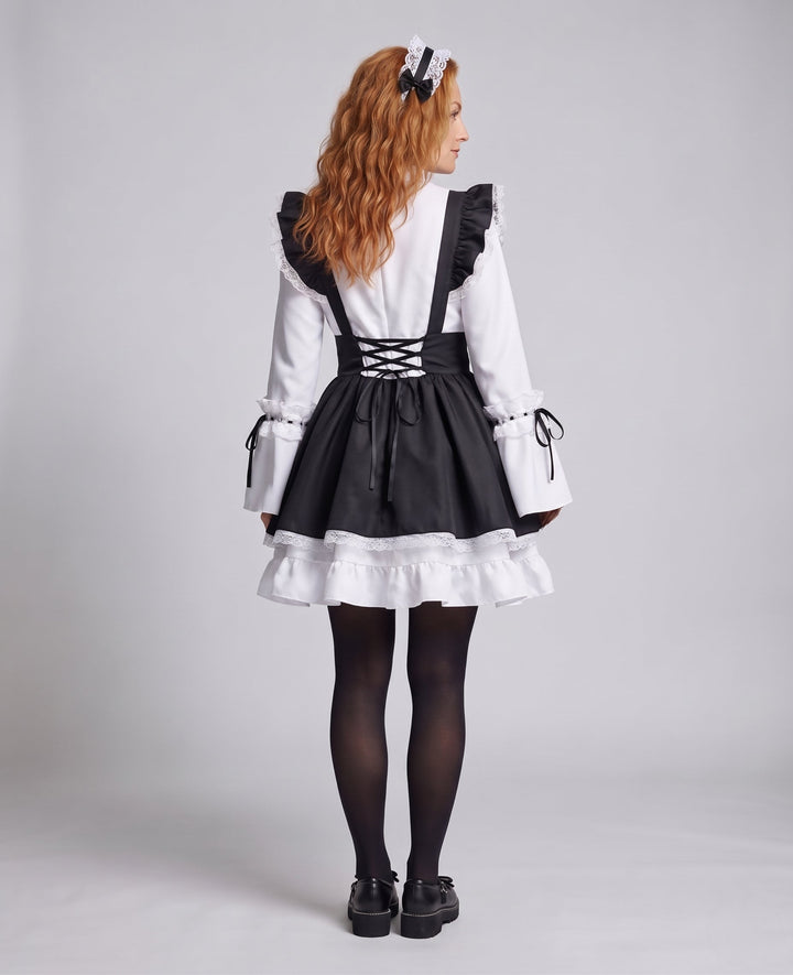 Ladies Costume as elegant maid with ruffles and bows Mune Fashion