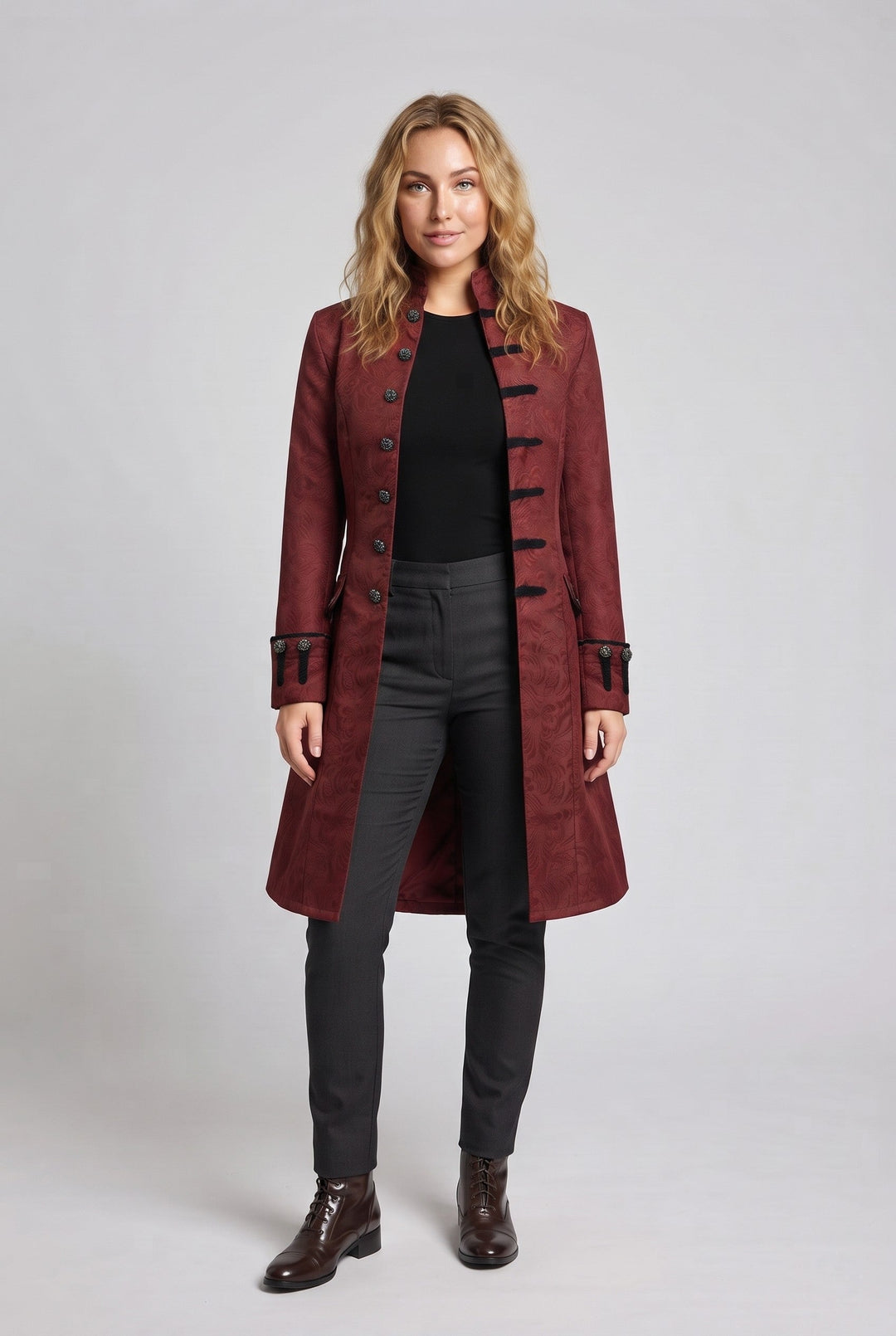 Ladies elegant tailcoat with elaborate jacquard pattern Mune Fashion