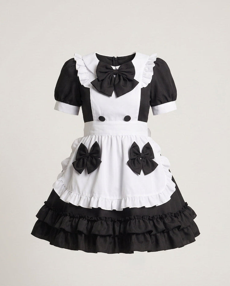 Women's playful ruffle dress with bows and hood Mune Fashion