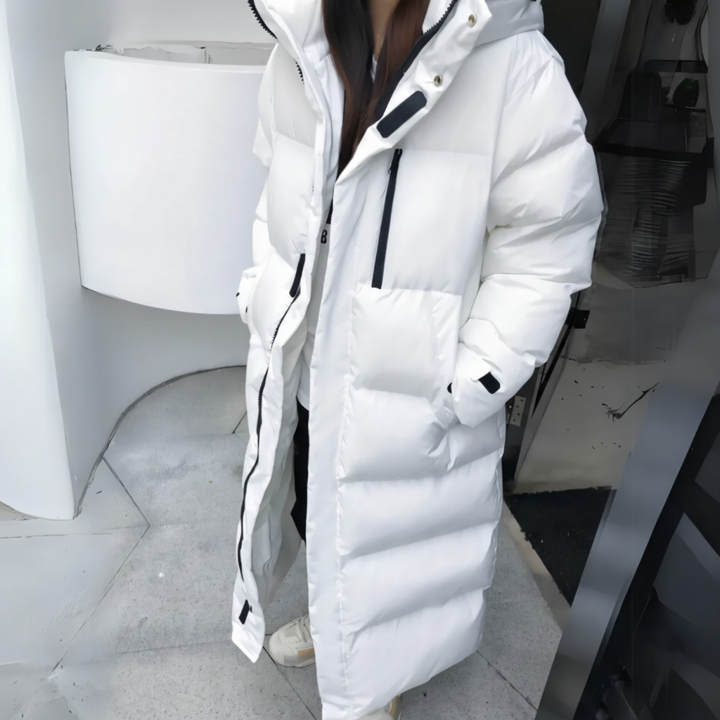 Long women's down coat | Plus sizes