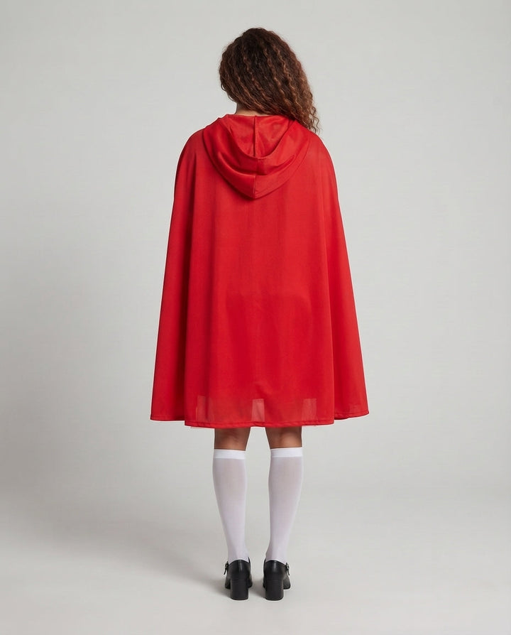 Ladies Fairy Tale Little Red Riding Hood Costume with Tulle Skirt and Hood Mune Fashion