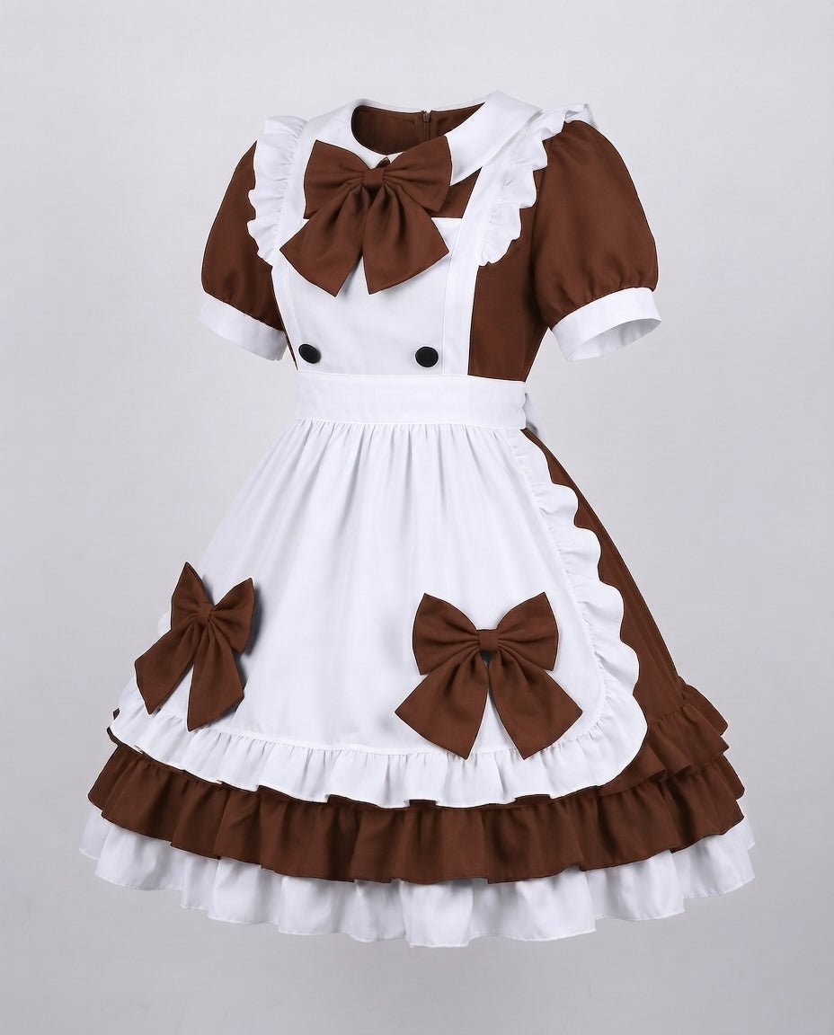 Women playful costume dress with ruffles and bows Mune Fashion