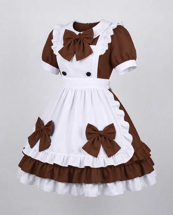 Women playful costume dress with ruffles and bows Mune Fashion