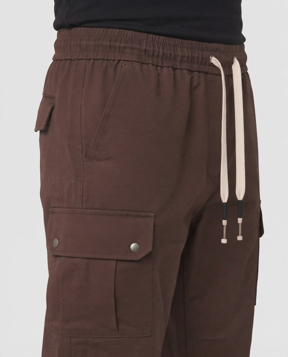 Men's Baggy Cargo Pants with Elastic Tunnel Drawstring, Multifunctional Pockets & Relaxed Silhouette Mune Fashion