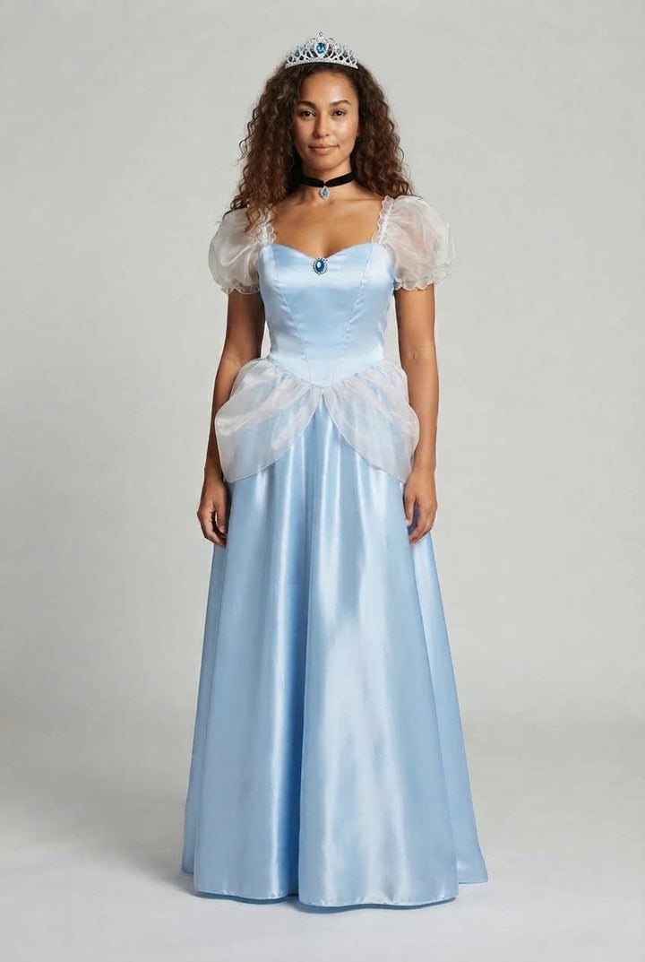 Ladies Princess Evening Dress with Shimmering Tulle Mune Fashion