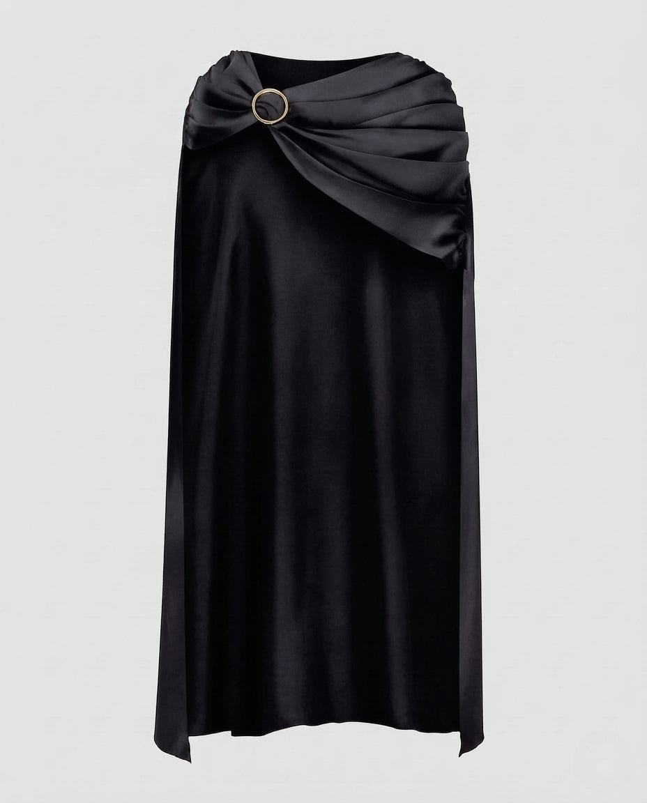 Women elegant cape with stylish draping elements Mune Fashion