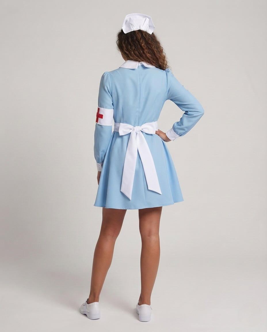 Women's Nurse Costume with Playful Details and Additional Accessories Mune Fashion