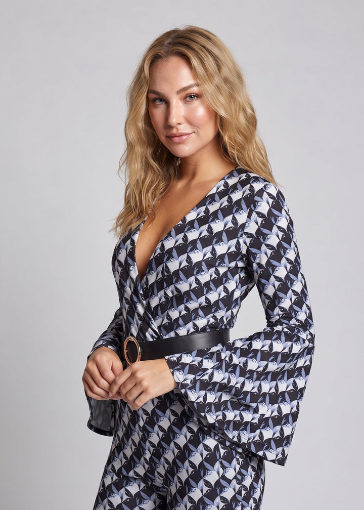 Women's Designer Jumpsuit with Wide Sleeve Mune Fashion