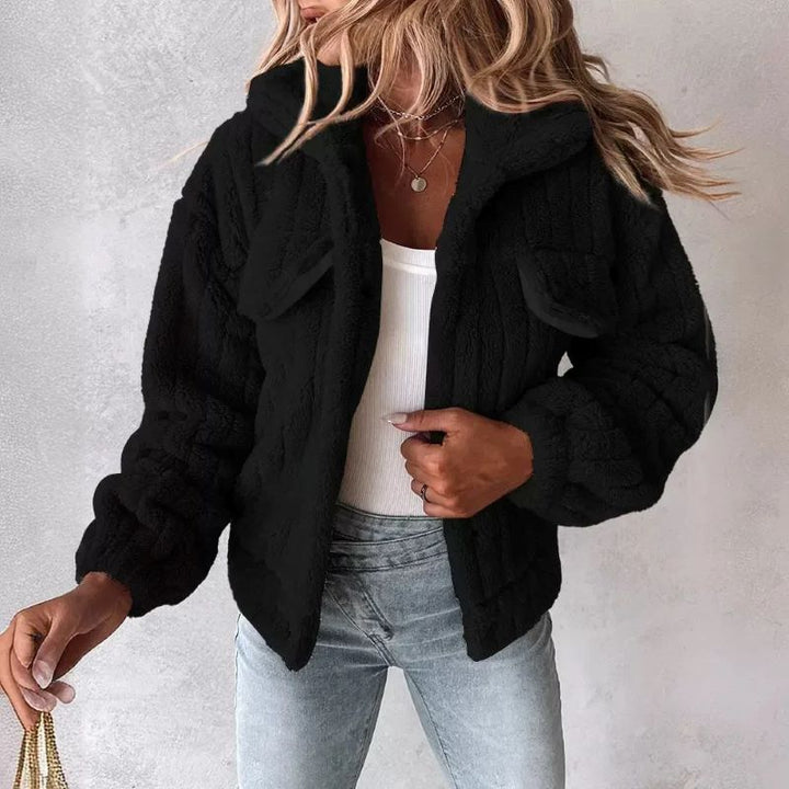 Mune | Women's Teddy Jacket with Oversized Fit and Fold-Down Collar