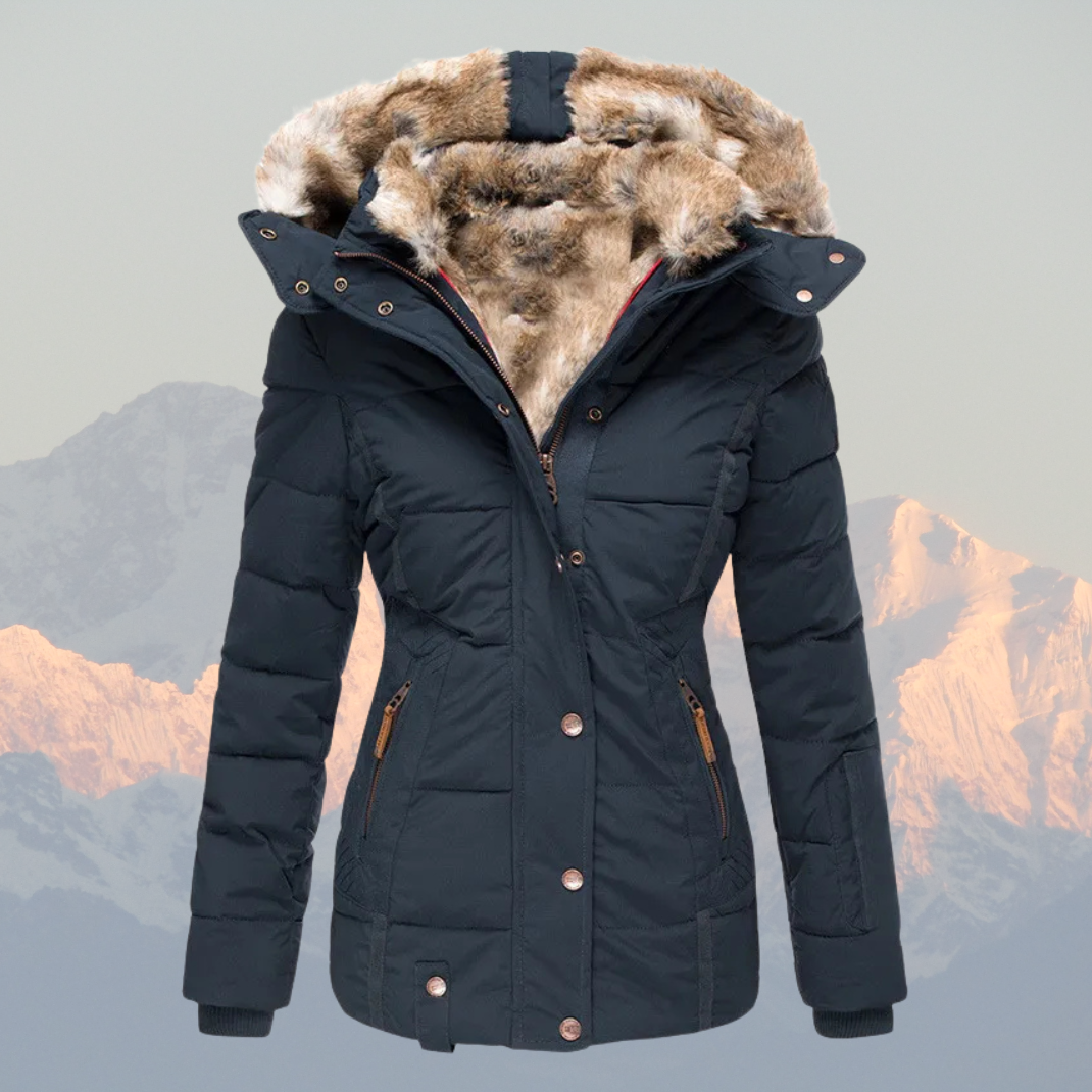 Mune | Down Puffer Coat with Faux Fur Hood Warm Waterproof & Insulated Winter Jacket