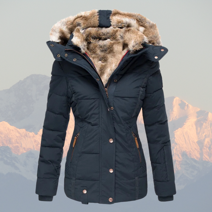 Mune | Down Puffer Coat with Faux Fur Hood Warm Waterproof & Insulated Winter Jacket