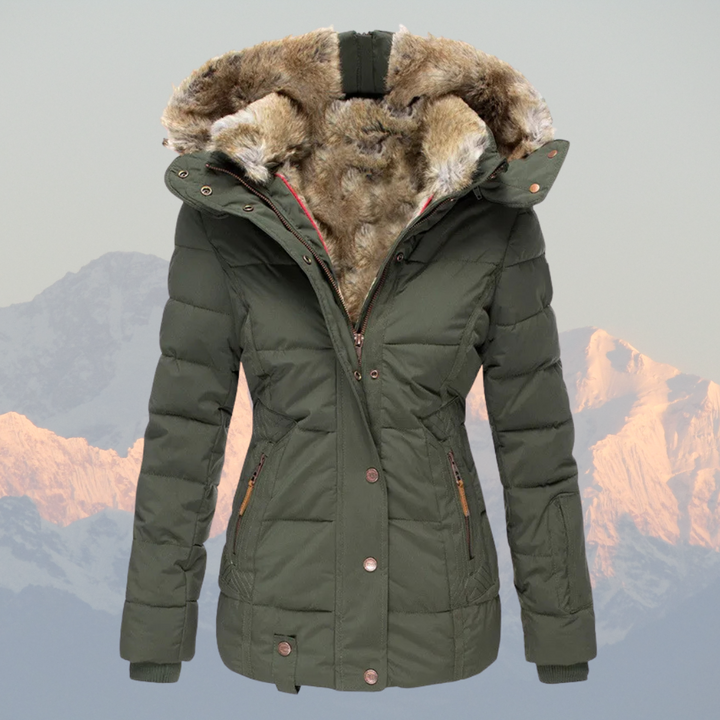 Mune | Down Puffer Coat with Faux Fur Hood Warm Waterproof & Insulated Winter Jacket