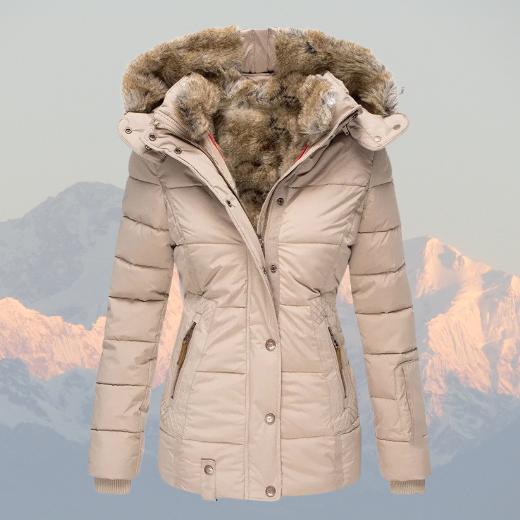 Mune | Down Puffer Coat with Faux Fur Hood Warm Waterproof & Insulated Winter Jacket
