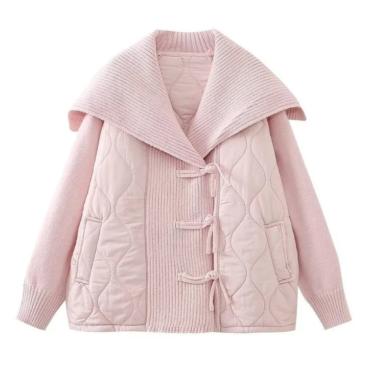 Mune | Women’s Padded Jacket with Ribbed Details and Wide Collar
