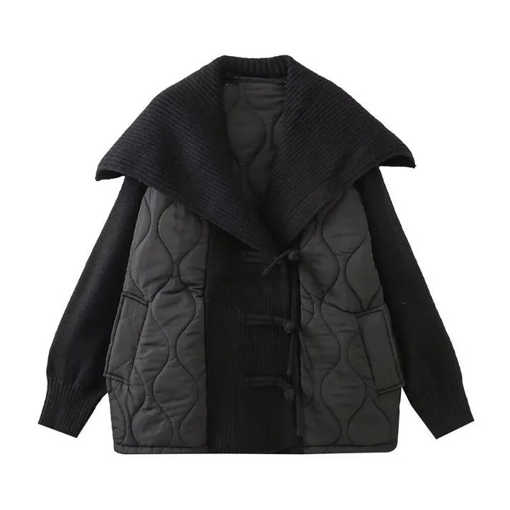 Mune | Women’s Padded Jacket with Ribbed Details and Wide Collar