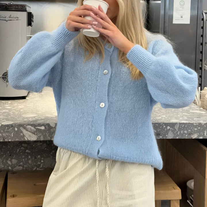 Mune | Women's Vintage Cardigan with Button Closure and Long Sleeves