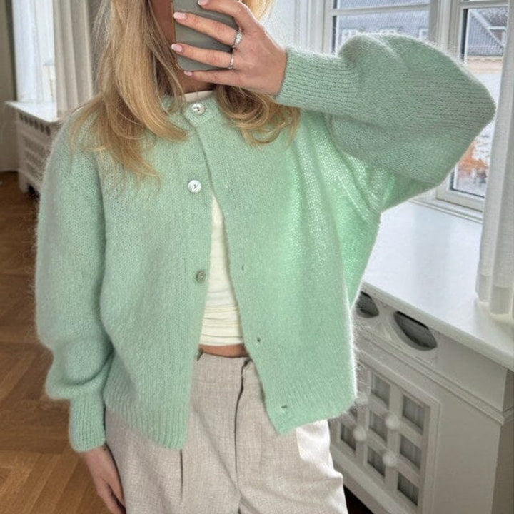Mune | Women's Vintage Cardigan with Button Closure and Long Sleeves
