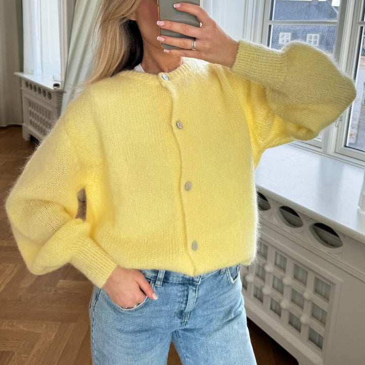 Mune | Women's Vintage Cardigan with Button Closure and Long Sleeves