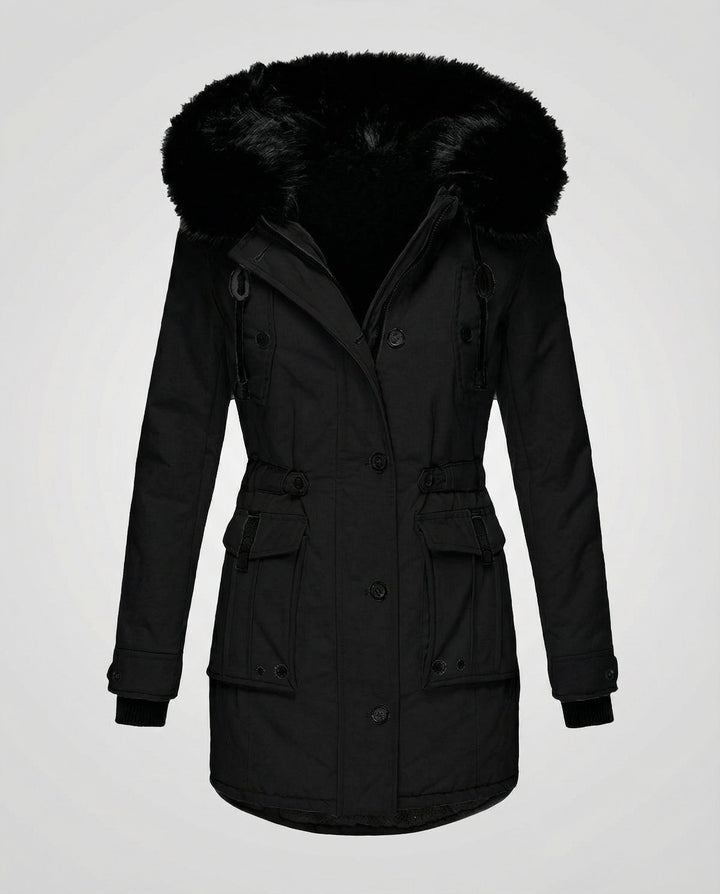 Waterproof winter jacket women hood