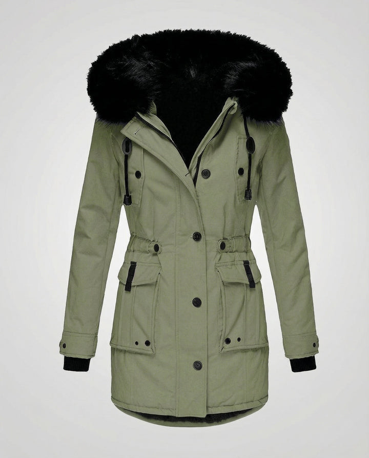 Waterproof winter jacket women hood