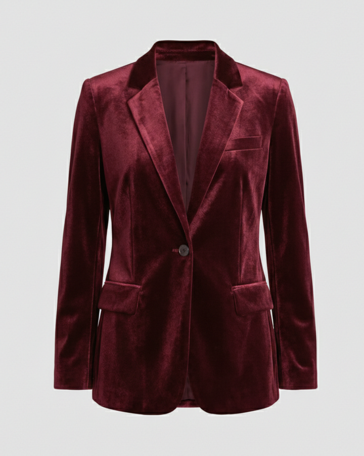 Elegant velvet blazer women's jacket
