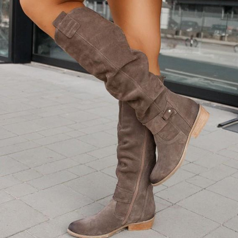 Mune Fashion | Warm Suede Boots - Cozy Winter Shoes