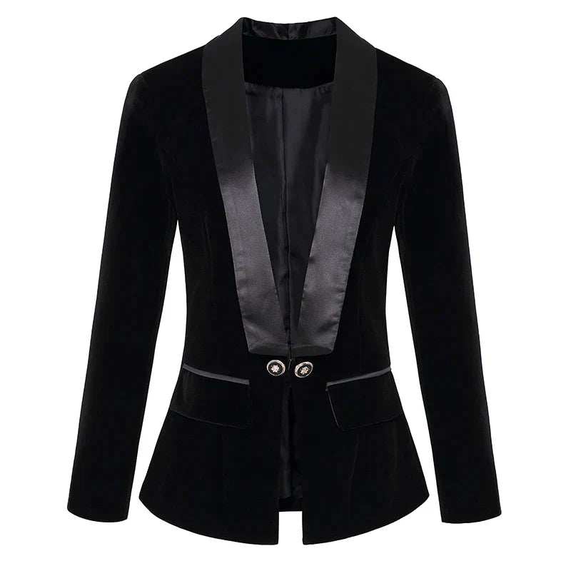 Mune | Blazer in velvet satin