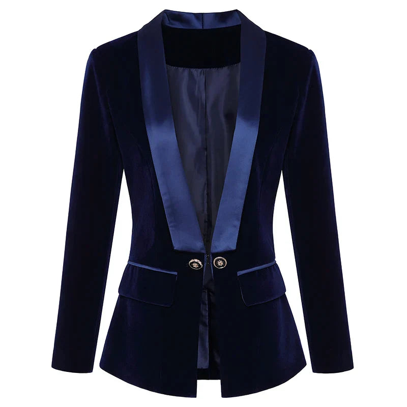 Mune | Blazer in velvet satin
